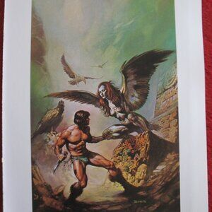 vintage Boris Vallejo: The Maker of Universes - 11.5" x 8.5" Book Plate Print